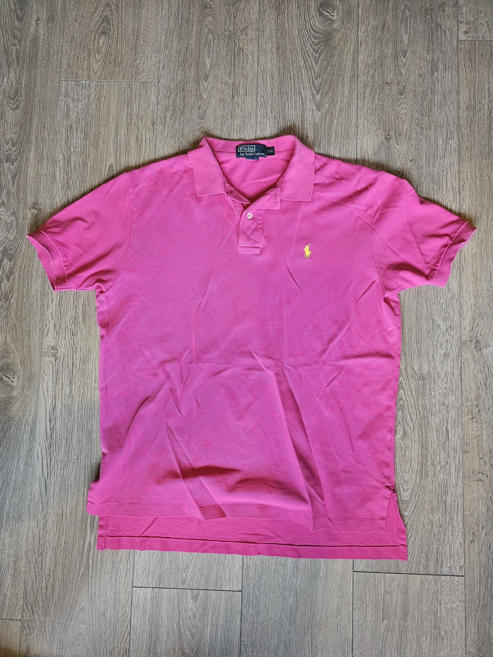 Polo by Ralph Lauren Hot Pink Short-Sleeve Polo with Yellow Pony